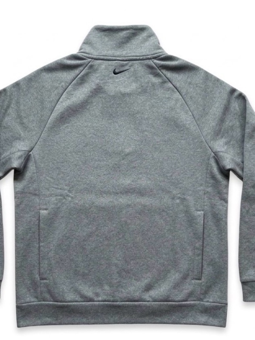 Nike Men's Heather Grey Half-Zip Pullover - Picture 2 of 4